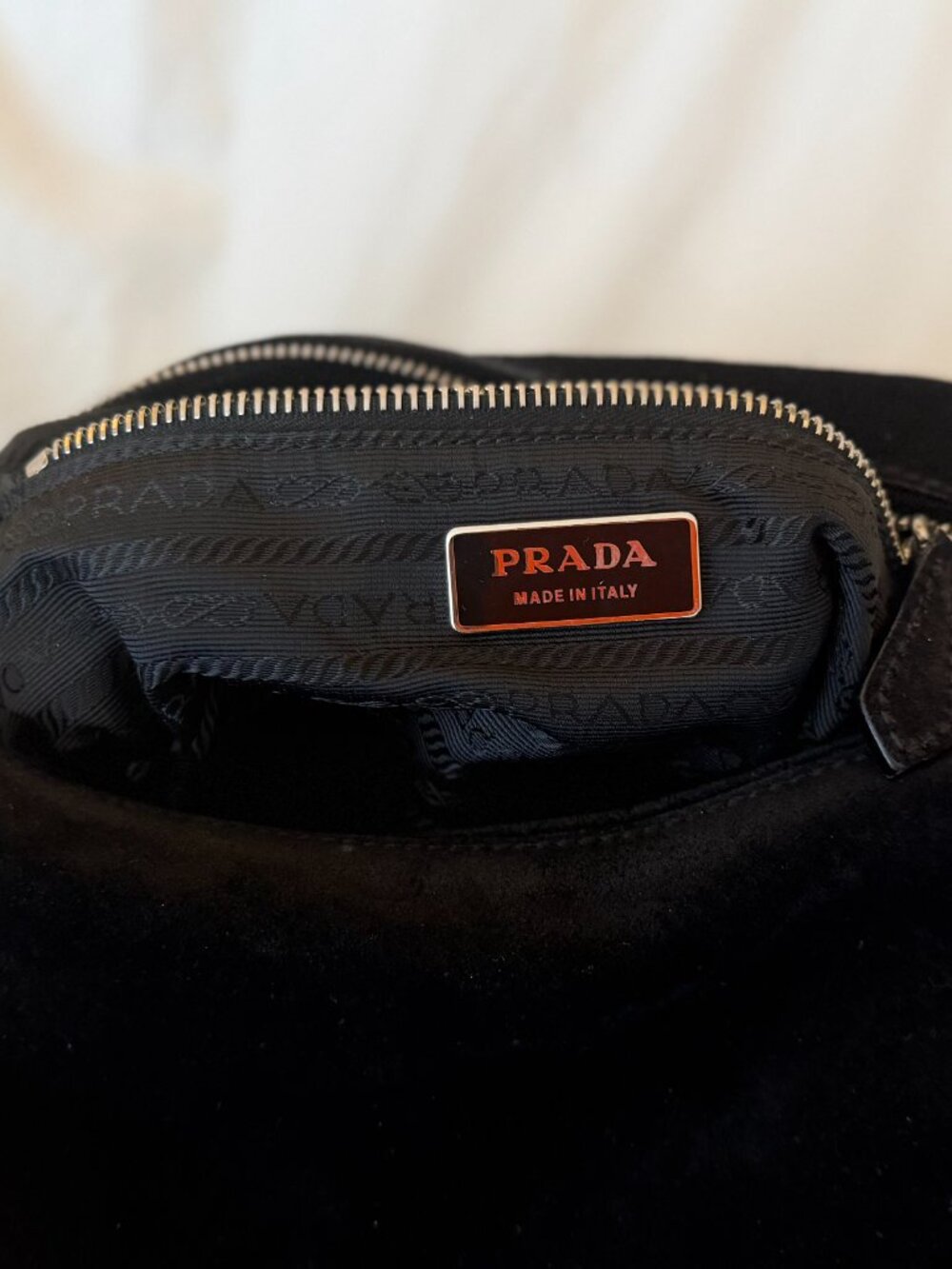 PRADA black Suede Hobo bag - Picture 6 of 9